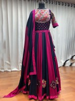 Multicolor Viscose Rayon Readymade Navratri Lehenga Choli